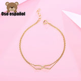 Spanish Bear Gemstone Pendant Necklace Self-designed Jewelry