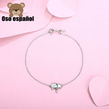 High Spanish Bear Gemstone Pendant Necklace Sterling Silver Bracelet