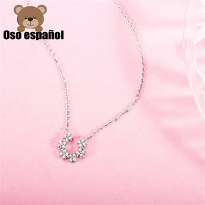 TS-XL002 High Spanish Bear Gemstone Pendant Necklace DIY Jewelry Women Jewelry