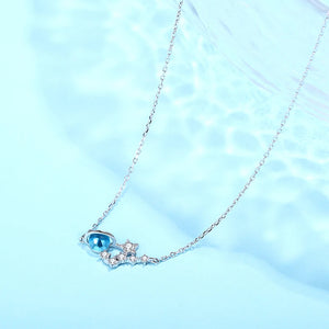 Spanish Bear Gemstone Pendant Necklace Silver