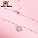 High Spanish Bear Gemstone Pendant Necklace for Women