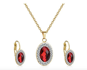 TS1 Pendant Stainless Steel Necklace Zircon Clavicle Chain
