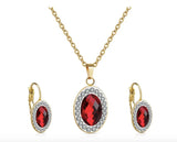 TS1 Pendant Stainless Steel Necklace Zircon Clavicle Chain