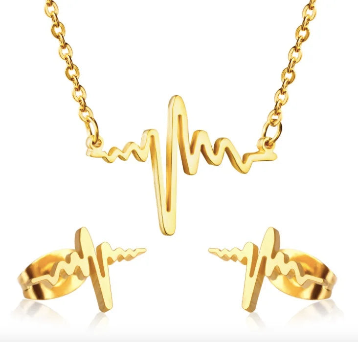 TS2 Star Earrings Ring Bracelet Necklace Set