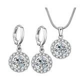 TS3 Silver Jewelry Sets For Women Sky Snowflake Wedding Fine Jewelry