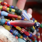 Nepal Colorful Lampwork Strand Long Necklace Tibetan Jewelry