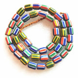 Nepal Hand Colorful Safron Lampwork Beads Strand Necklace
