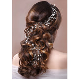 Rhinestone Pearl Headband Wedding Bridal Hair Chain Tiara