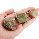TUMBEELLUW 1lb Natural Rough Unakite Gem stone for Cabbing