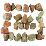 TUMBEELLUW 1lb Natural Rough Unakite Gem stone for Cabbing