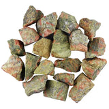TUMBEELLUW 1lb Natural Rough Unakite Gem stone for Cabbing