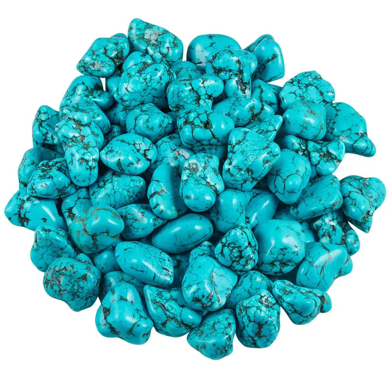 Green Howlite Turquoise Irregular Crushed Stones for Healing Chakra Balancing