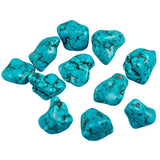 Green Howlite Turquoise Irregular Crushed Stones for Healing Chakra Balancing