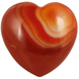 Carnelian Heart Love Carved Palm Stone Reiki Chakra Balancing