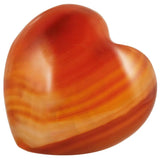 Carnelian Heart Love Carved Palm Stone Reiki Chakra Balancing