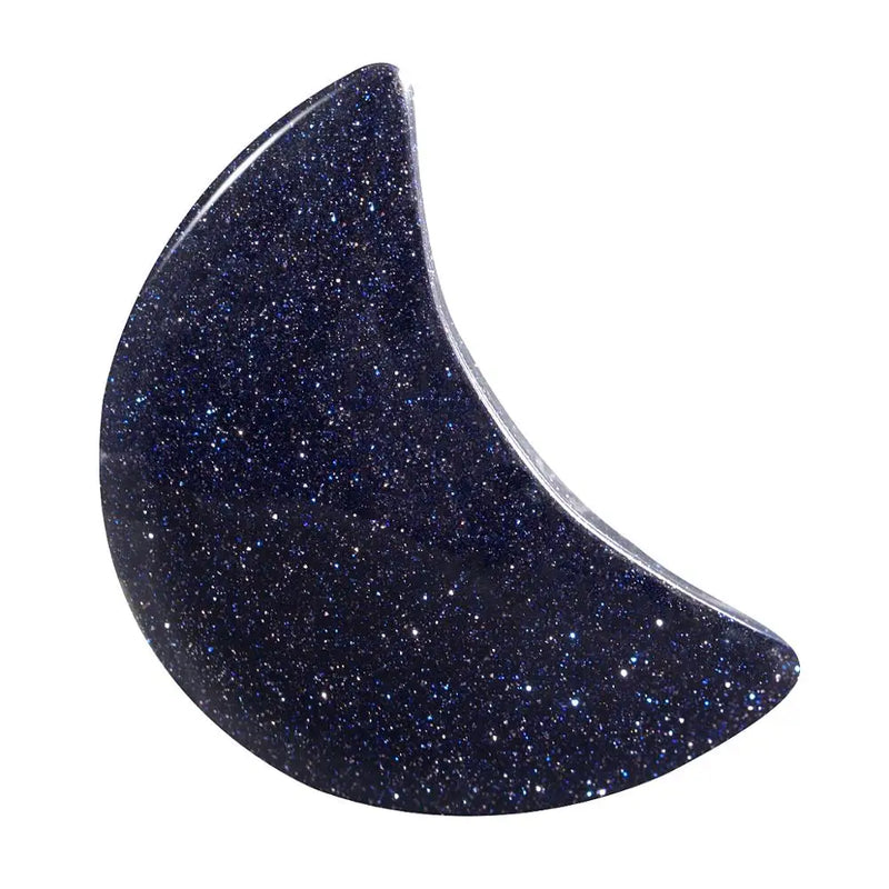 Moon Shape Healing Crystal Palm Stones Set, Chakra Balancing Decor Jewelry