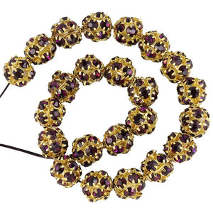 10mm Mixed Rhinestone Spacer Beads Jewelry Making