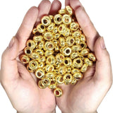 14x7mm Golden Hematite Big Hole Stone Loose Beads
