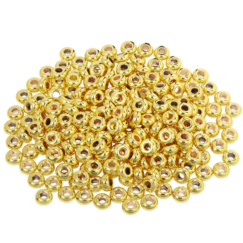 14x7mm Golden Hematite Big Hole Stone Loose Beads