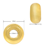 14x7mm Golden Hematite Big Hole Stone Loose Beads