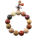 18mm Buddha Wood Prayer Beads Wrap Bracelet