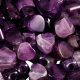 Crystal Gemstone Heart Shape Large Hole Beads for European Charms Bracelet