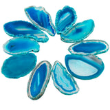10Pc Irregular Polished Agate Light Table Slices Crystal Geode Stones