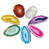10Pc Irregular Polished Agate Light Table Slices Crystal Geode Stones