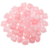 Natural Pink Quartz Puff Heart Palm Worry Stone Healing Crystal