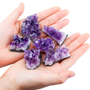 Natural Amethyst Quartz Crystal Cluster Geode Druzy Specimen for Reiki Healing