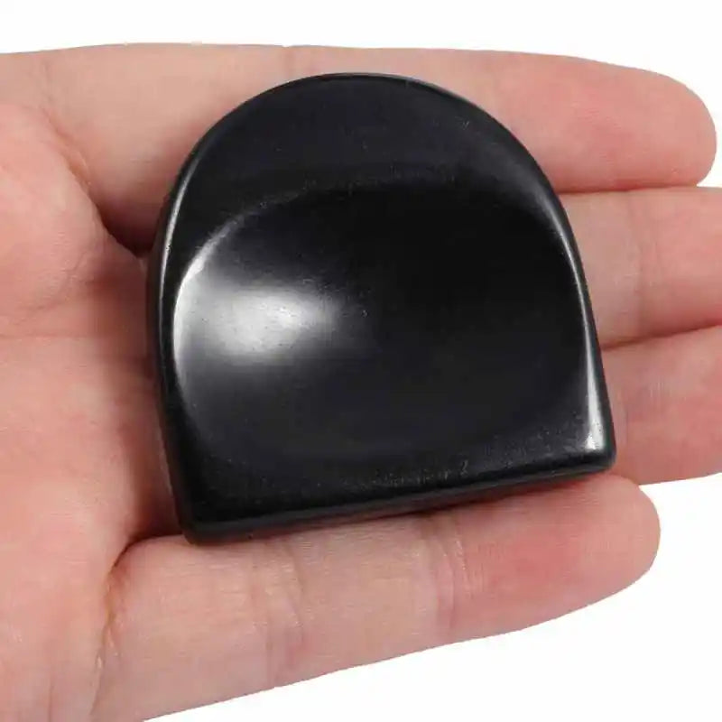 Thumb Stone Semicircle Reiki Healing Crystal Balancing Pocket Palm