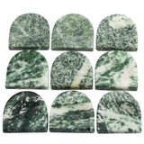 Thumb Stone Semicircle Reiki Healing Crystal Balancing Pocket Palm