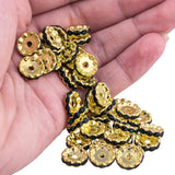 50Pcs 12mm Wave Rhinestone Rondelles Crystal Beads for DIY Jewelry Making