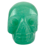 Green Aventurine Skull Head Pocket Statue 1''