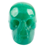 Green Aventurine Skull Head Pocket Statue 1''