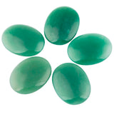 5Pc Green Aventurine Oval Worry Stones, Healing Crystal Chakra Reiki Balancing