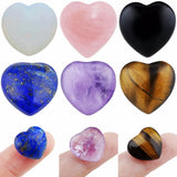 5Pc Mini Puff Heart LOVE Crystal Healing Reiki Palm Stone