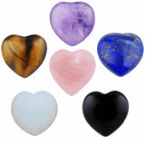 5Pc Mini Puff Heart LOVE Crystal Healing Reiki Palm Stone