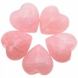 5Pc Mini Puff Heart LOVE Crystal Healing Reiki Palm Stone