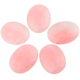 Pink Quartz Worry Stones, Palm Pocket Healing Crystal Chakra Balancing