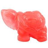 Cherry Quartz Turtle Tortoise Pocket Statue Amulet Fengshui