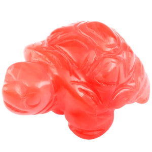 Cherry Quartz Turtle Tortoise Pocket Statue Amulet Fengshui