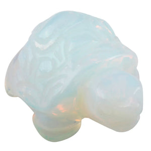 Opalite Stone Turtle Tortoise Pocket Statue Figurines Bookend Amulet Fengshui