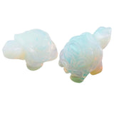 Opalite Stone Turtle Tortoise Pocket Statue Figurines Bookend Amulet Fengshui