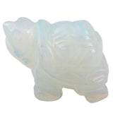 Opalite Stone Turtle Tortoise Pocket Statue Figurines Bookend Amulet Fengshui