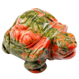 1Pair Unakite Stone Turtle Tortoise Pocket Statue Figurines