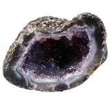 Natural Geode Half Agate Druzy Quartz Specimen for Crystal Reiki