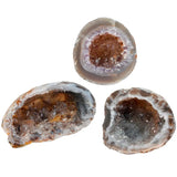 Natural Geode Half Agate Druzy Quartz Specimen for Crystal Reiki