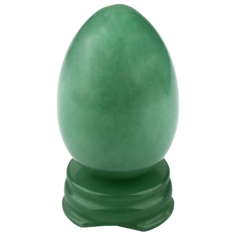 Green Aventurine Egg Sphere & Stand Healing Crystal Chakra Balancing