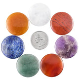 7 Chakra Stone Set, Polished Flat Worry Stones for Reiki Meditation